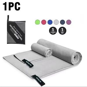 Microfiber Quick Dry Towel for Gym, Outdoor, Sports, Travel, Spa, Gray